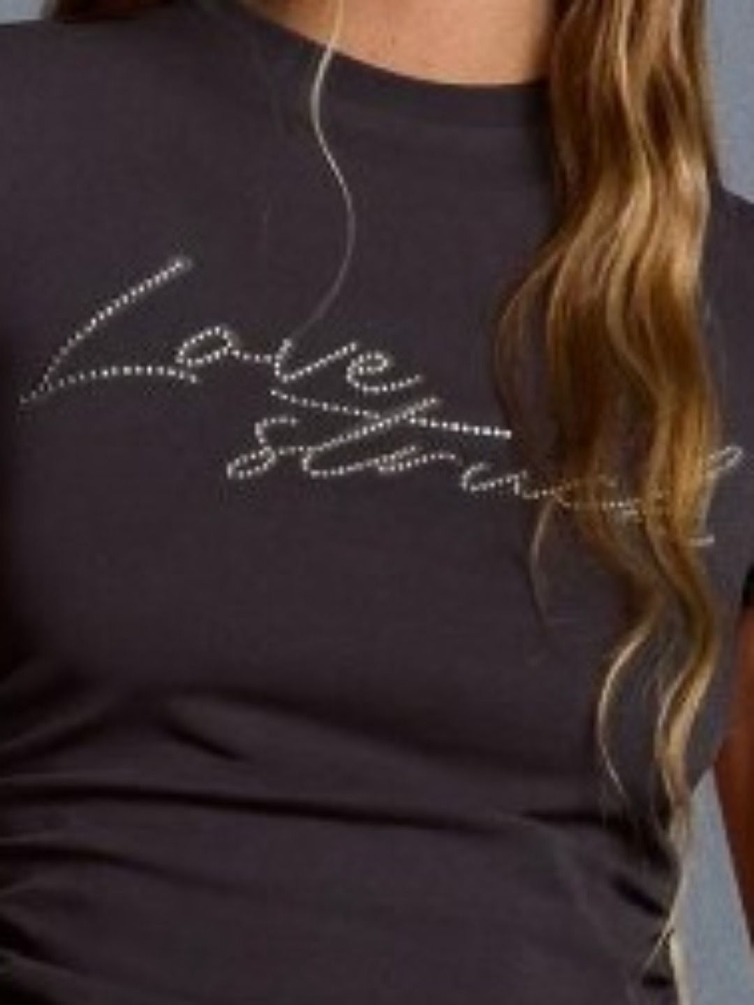 Short sleeve T-shirt with studded print