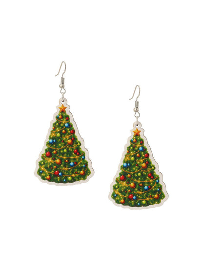 Silver-Plated Triangular Drop Earrings