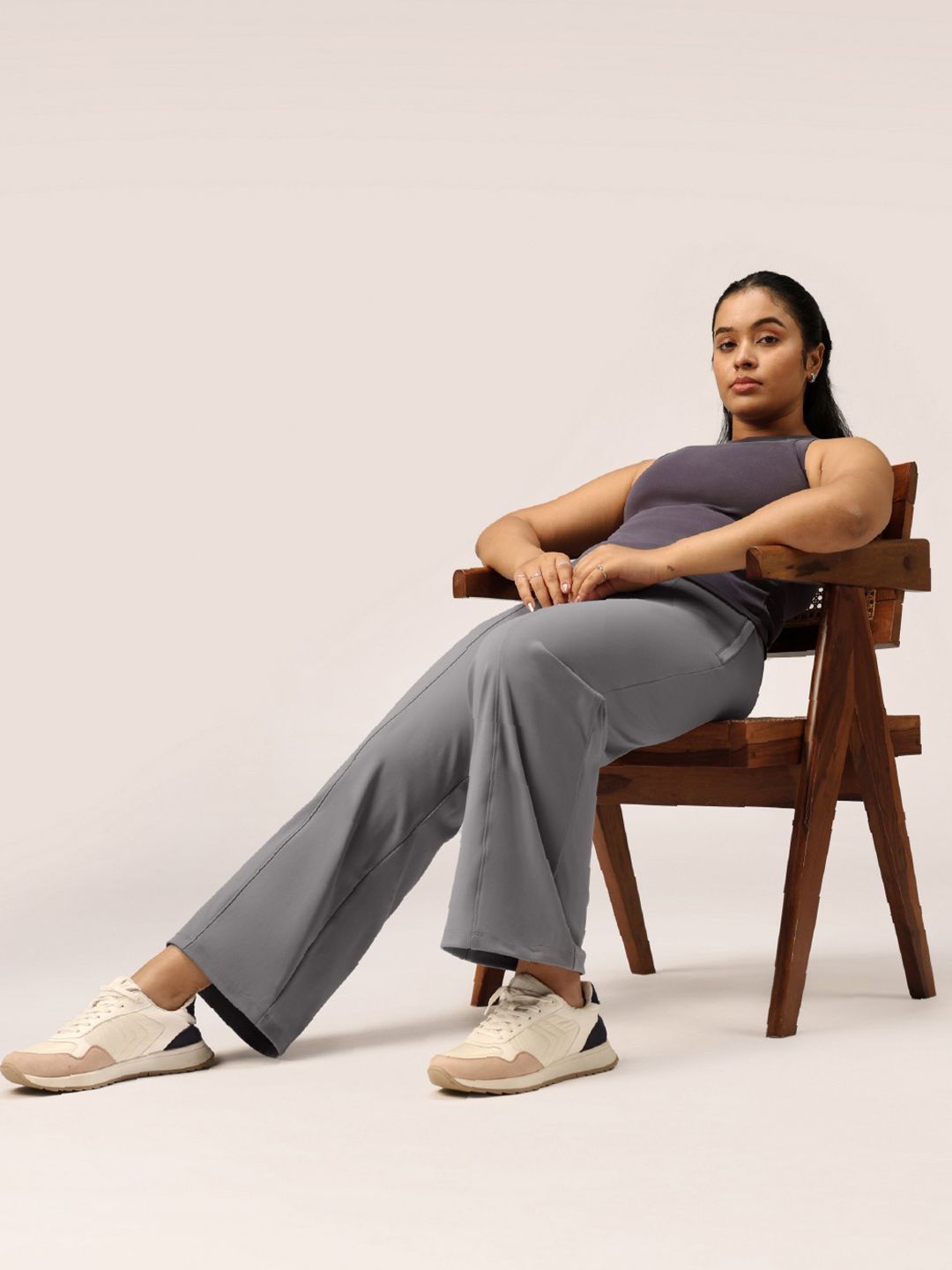 Women Relaxed High-Rise Wrinkle Free Trousers