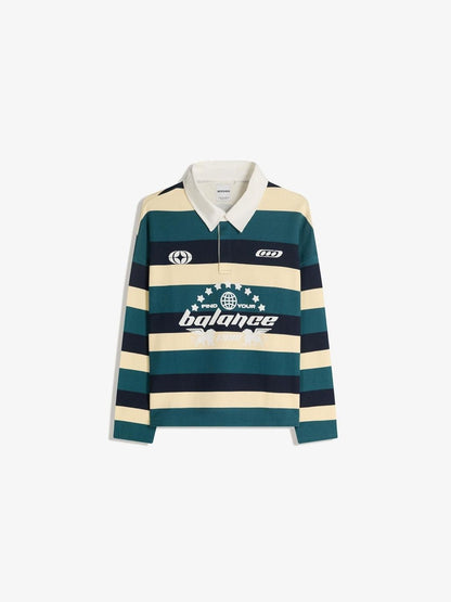 Printed plush polo shirt