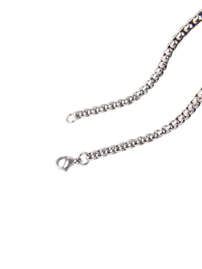 SALTY Pack of 2 Men Shivatrishul Silver Pendant