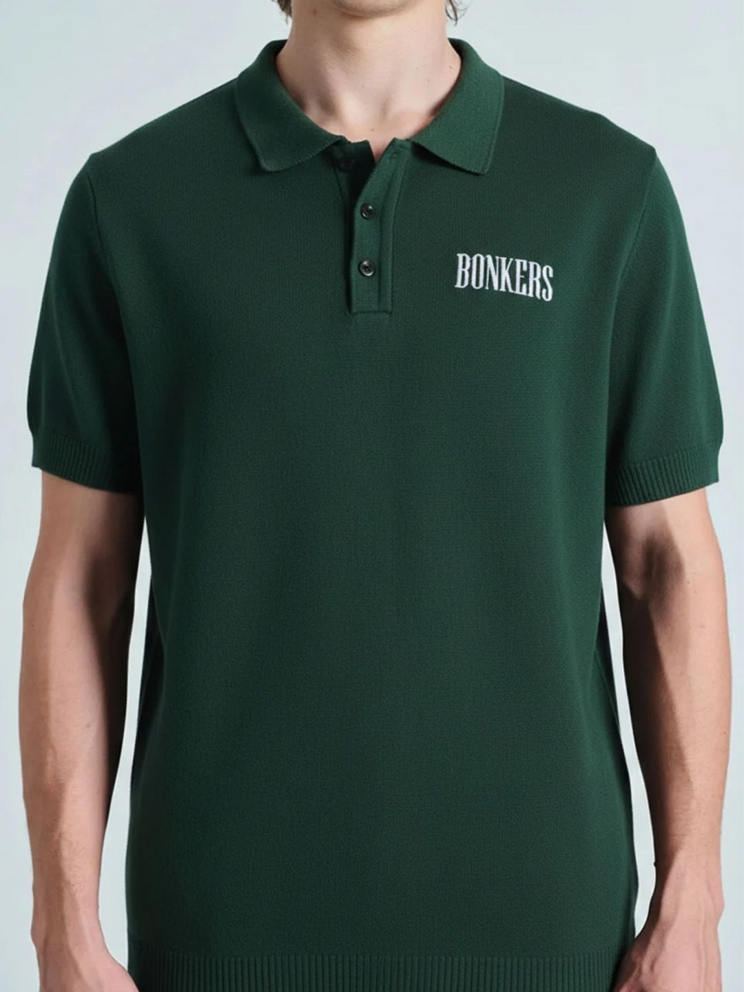 Men Polo Collar Short Sleeve T-shirt