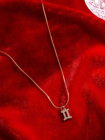 SALTY Set Of 2 Aries & Gemini Pendant With Chain