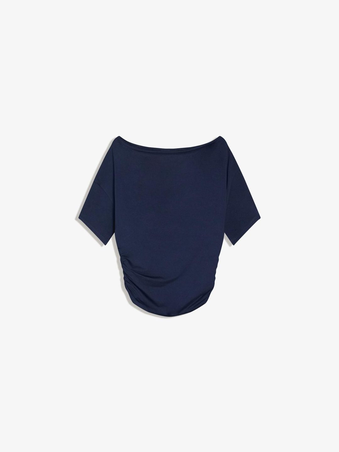 Asymmetric print short sleeve T-shirt