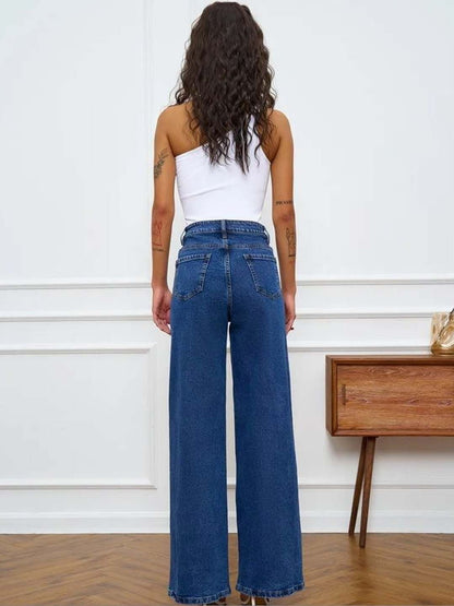 Women Wide Leg High-Rise Jeans