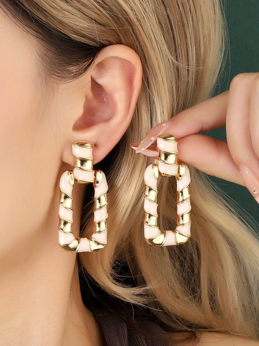SALTY Gleaming White Luxury Drop Earrings