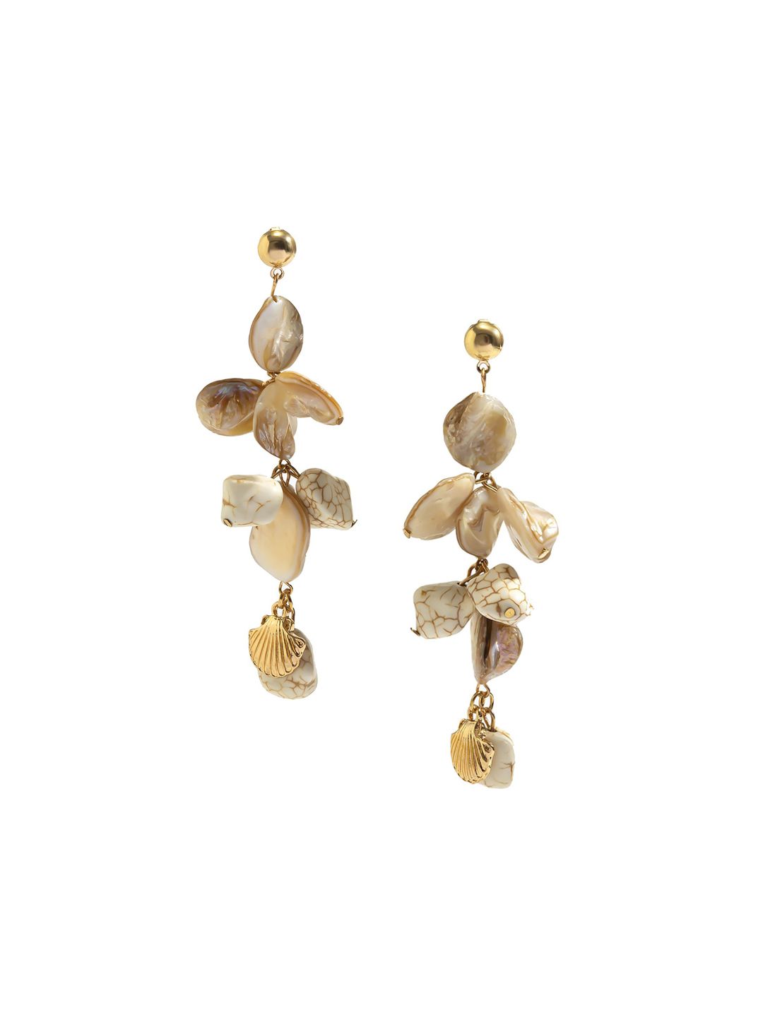 Leaf Shaped Drop Earrings