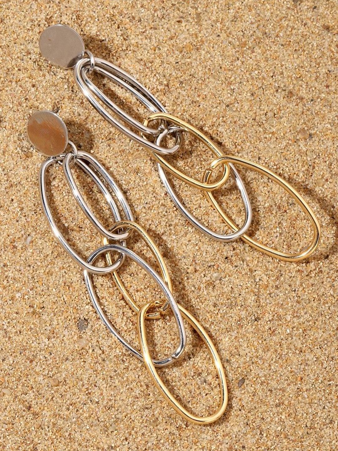 SALTY Contemporary Mirror Drop Earrings