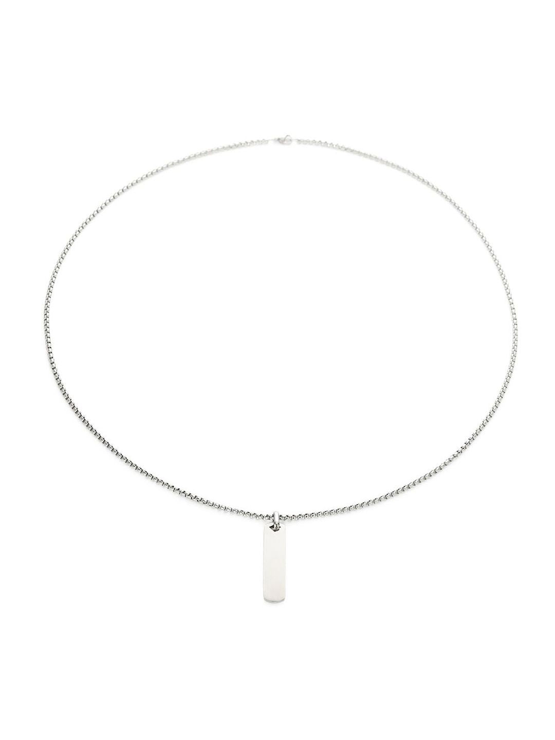 Stainless Steel Silver-Plated Minimal Necklace