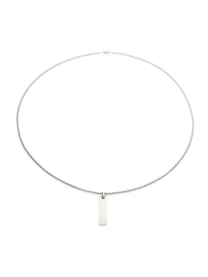 Stainless Steel Silver-Plated Minimal Necklace