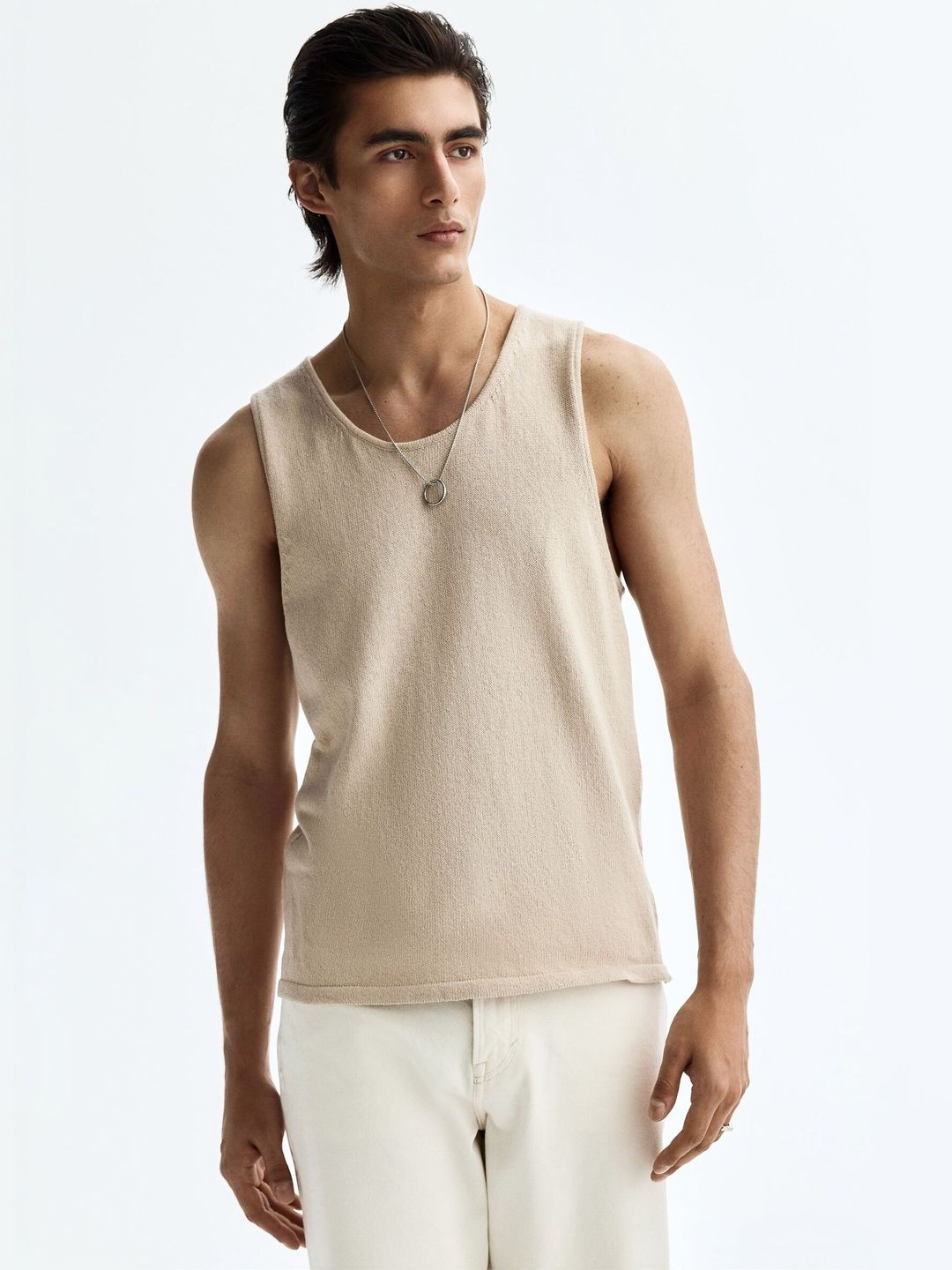 Regular Fit Knitted Vest Top