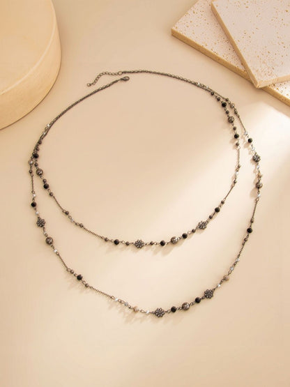 Silver-Plated Layered Necklace