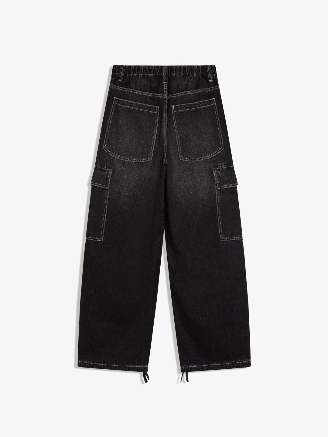 Men cargo parachute jeans
