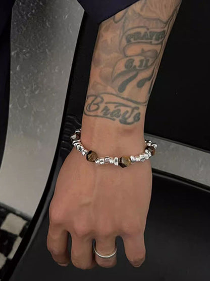Men Silver-Plated Link Bracelet