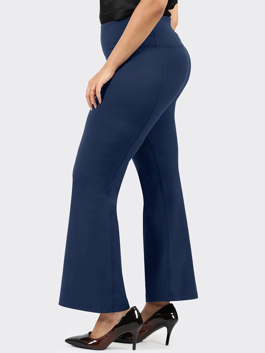 Women Flared High-Rise Trousers