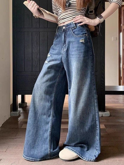 Women Mid-Rise Heavy Fade Retro Denims Regular Fit Jeans
