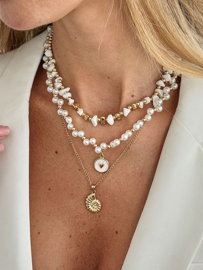Gold-Plated Enamelled Necklace