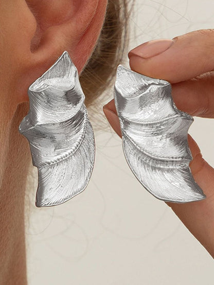 Silver-Plated Contemporary Studs