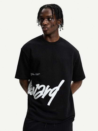 Printed short sleeve plush T-shirt