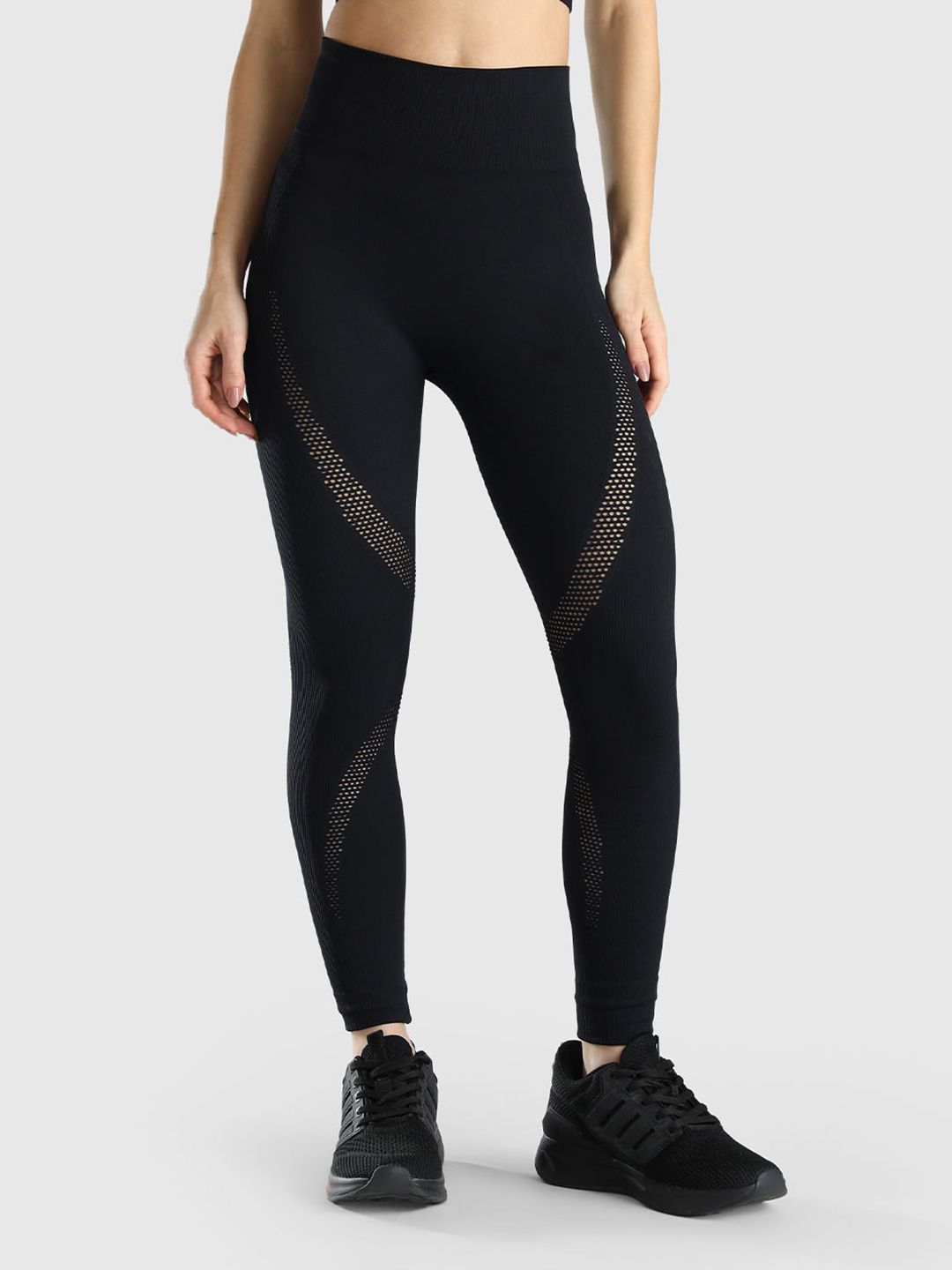 Dry Fit High Rise Seamless Ankle Length Gym Tights