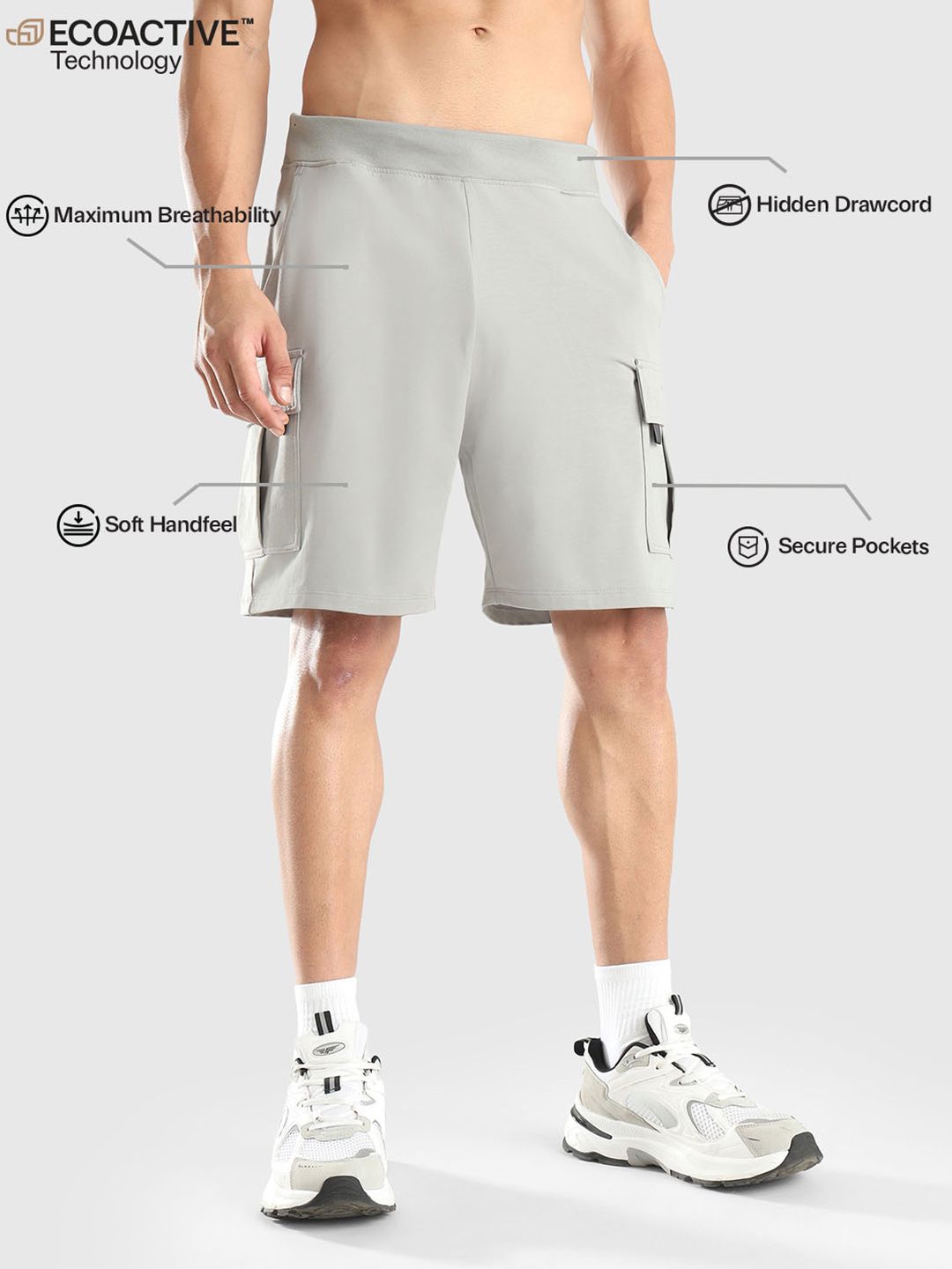 Men Regular Fit Mid-Rise Cargo Shorts