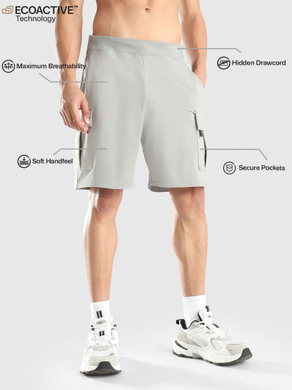 Men Regular Fit Mid-Rise Cargo Shorts