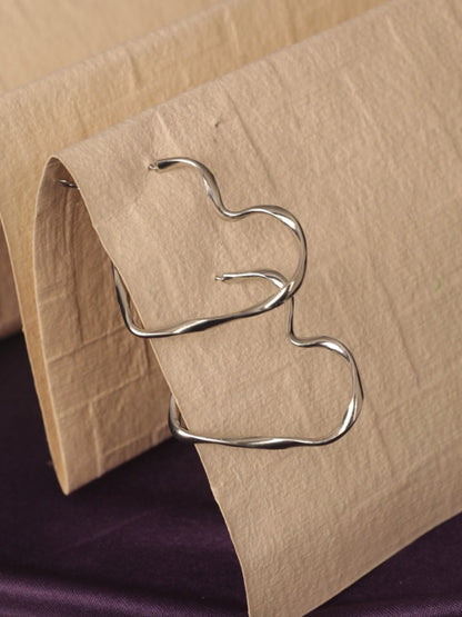 SALTY Heart Shaped Hoop Earrings