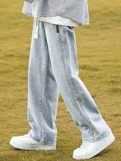 Men Mid-Rise Wide Leg Light Fade Jeans