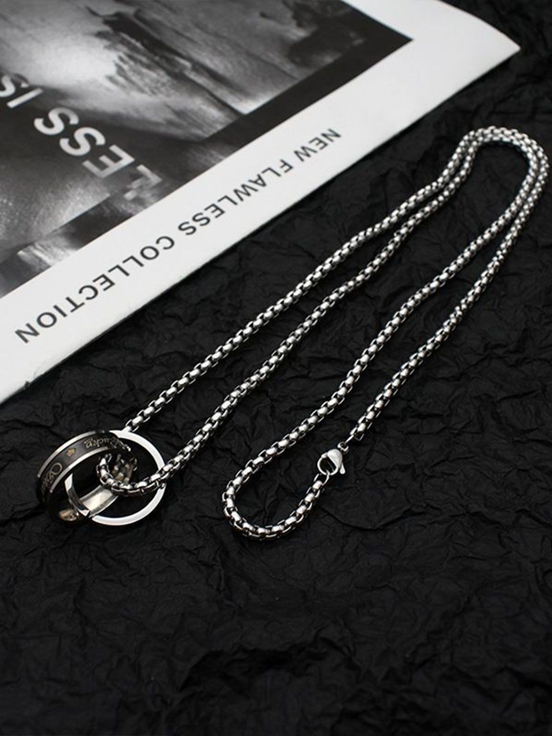 Stainless Steel Silver-Plated Minimal Necklace