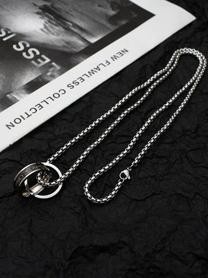 Stainless Steel Silver-Plated Minimal Necklace