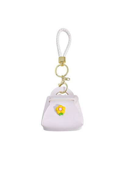SALTY Floral Mini White Bag Charm