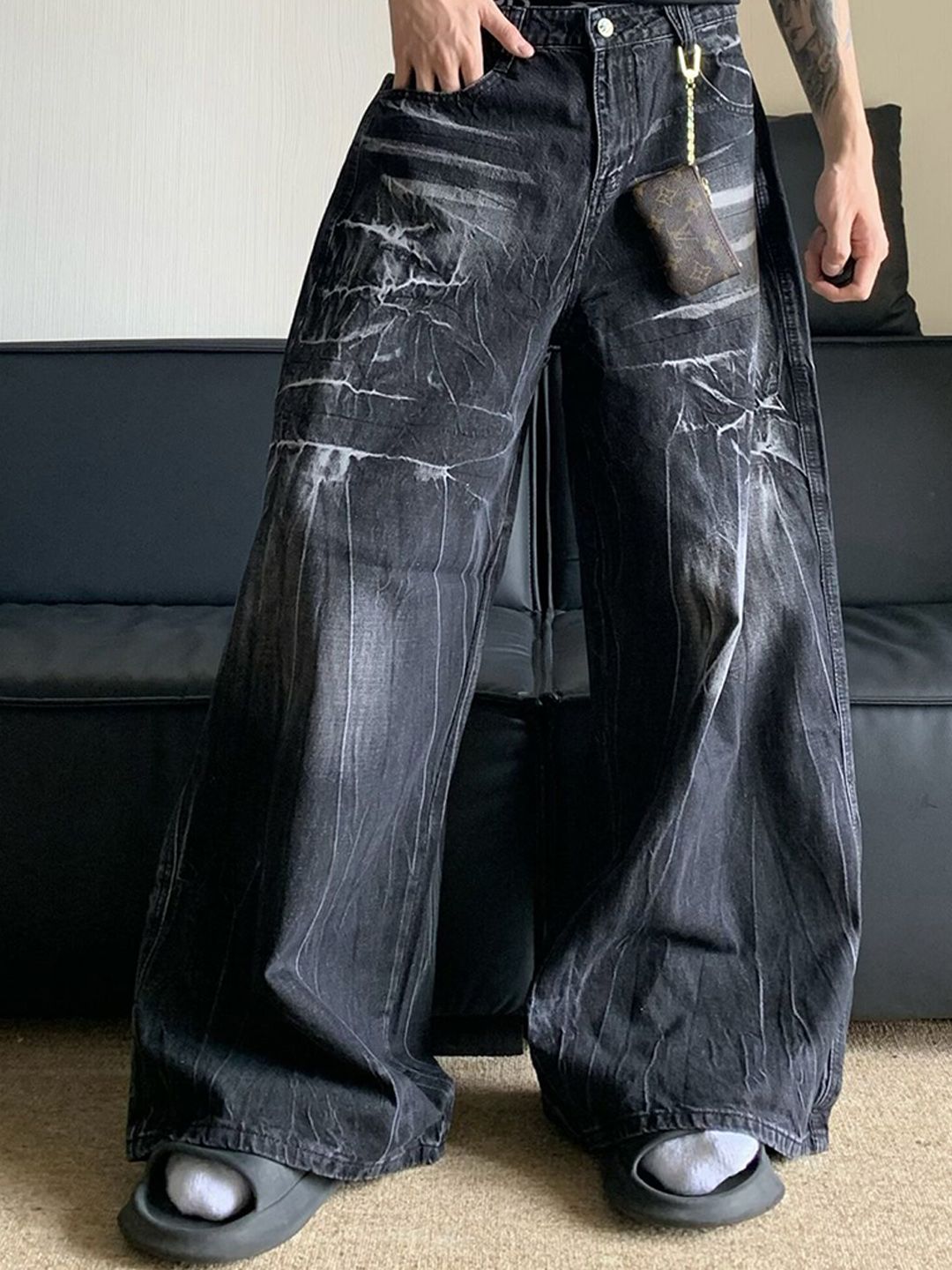 Men Wide Leg Jeans