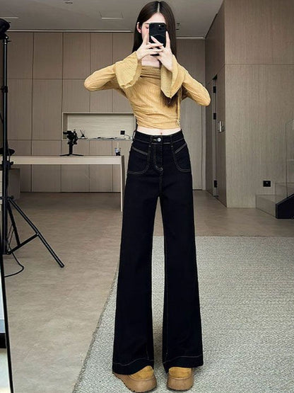 Women Bootcut High-Rise Light Fade Jeans