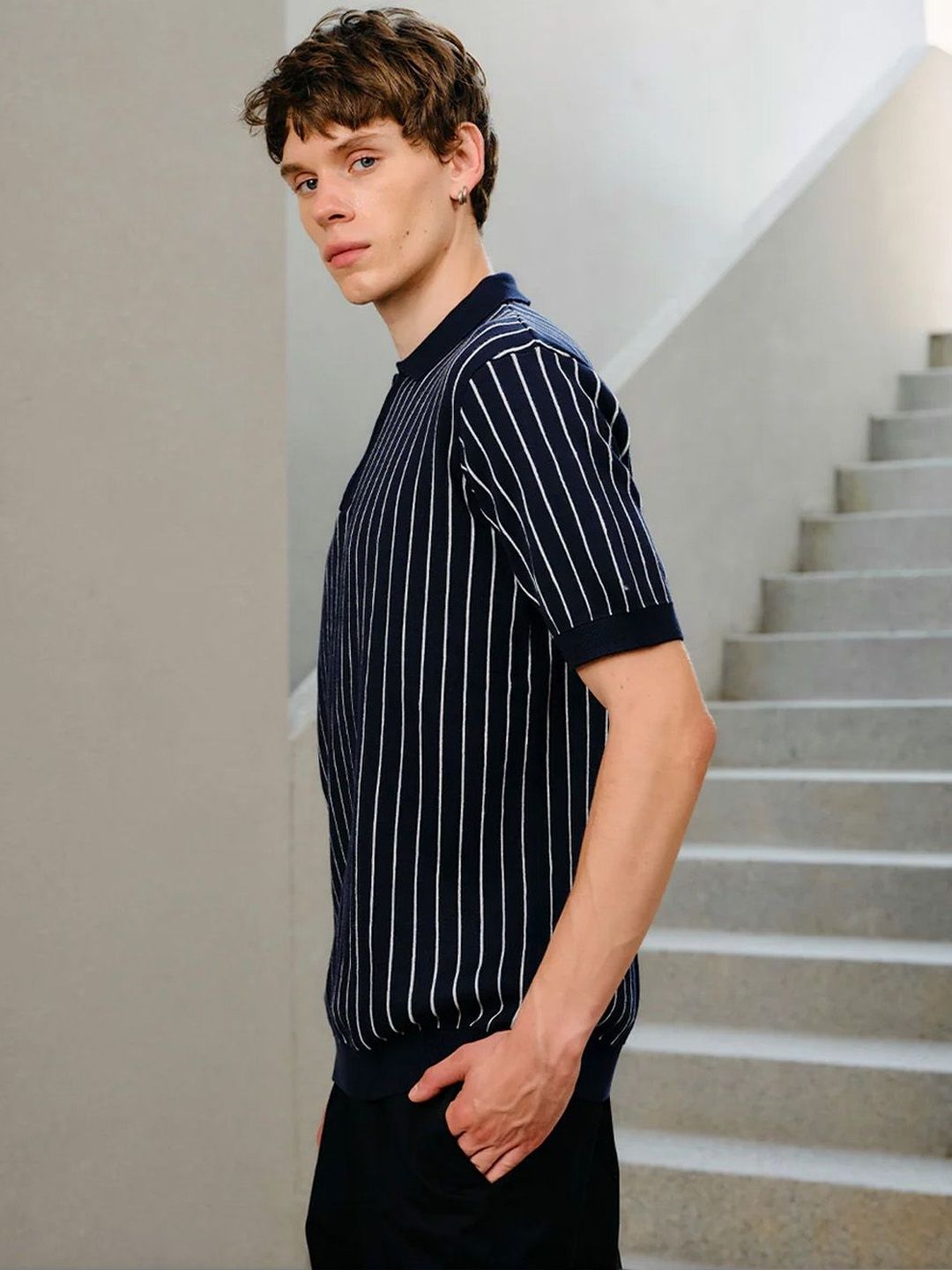 Men Polo Collar T-shirt