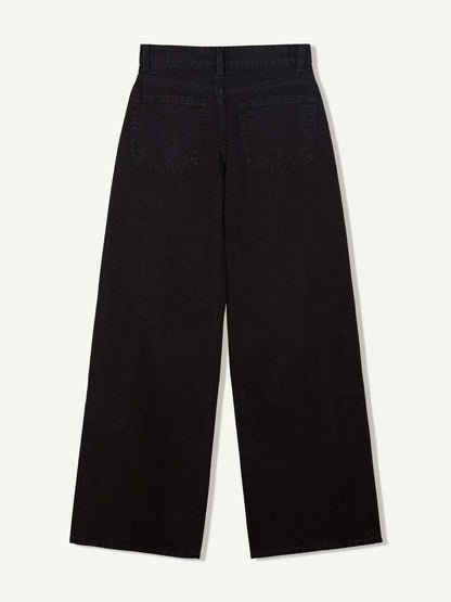 Women Urban Wide Leg Mid-Rise Stretchable Jeans