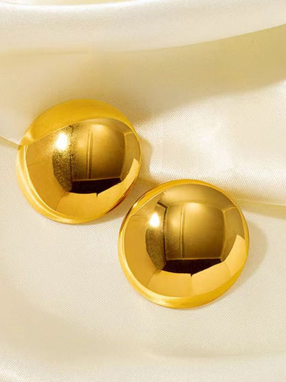 SALTY Sunlit Gold-Plated Contemporary Studs Earrings