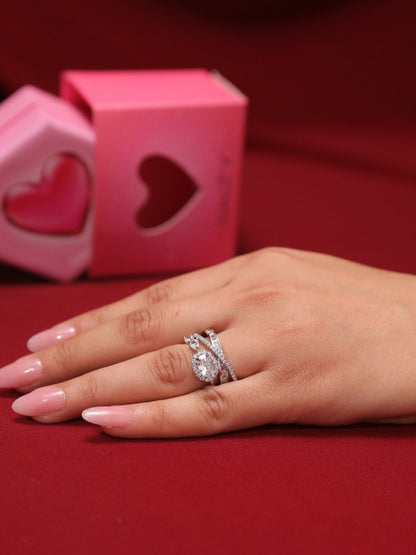 SALTY Royal Diamond Crown Ring For Women & Girls Finger Ring Jewellery Accessories