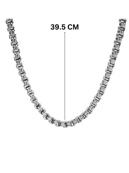 SALTY Stainless Steel Bold Link Silver Necklace