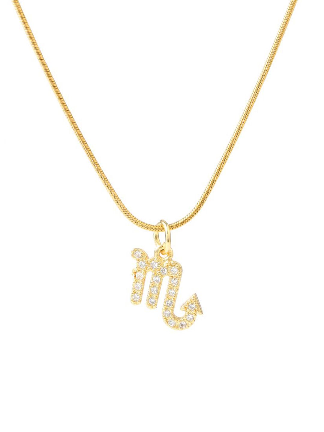 SALTY Contemporary Artificial Stones Studded Pendant with Chain