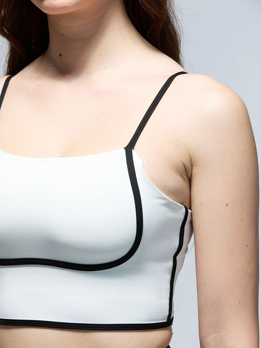 White Contrast Trim Top