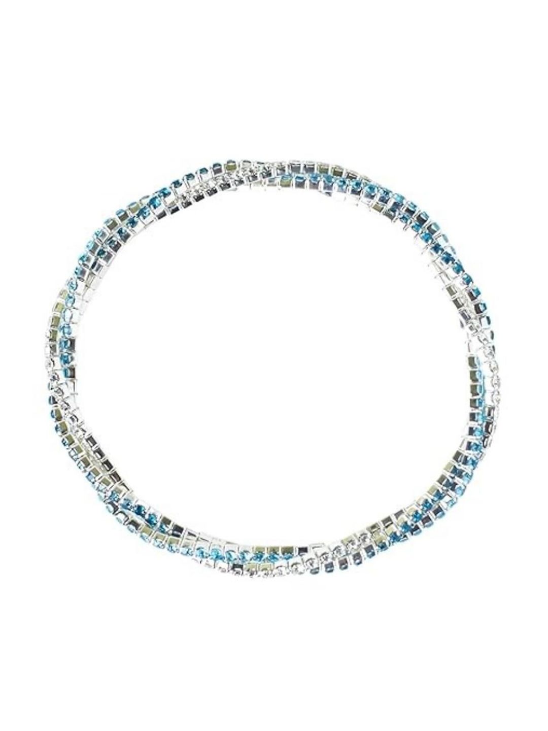 SALTY Women Artificial Stones Studded Oceanic Opal Elasticated Stretchable Bracelet