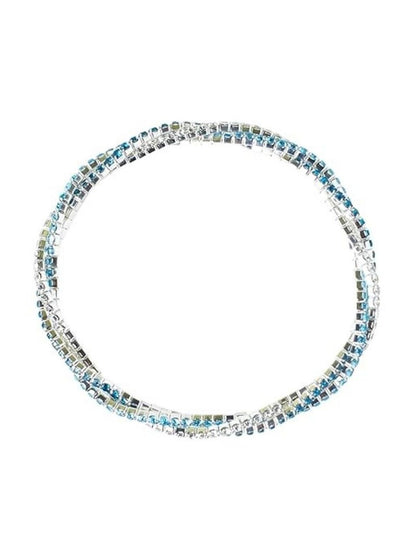 SALTY Women Artificial Stones Studded Oceanic Opal Elasticated Stretchable Bracelet