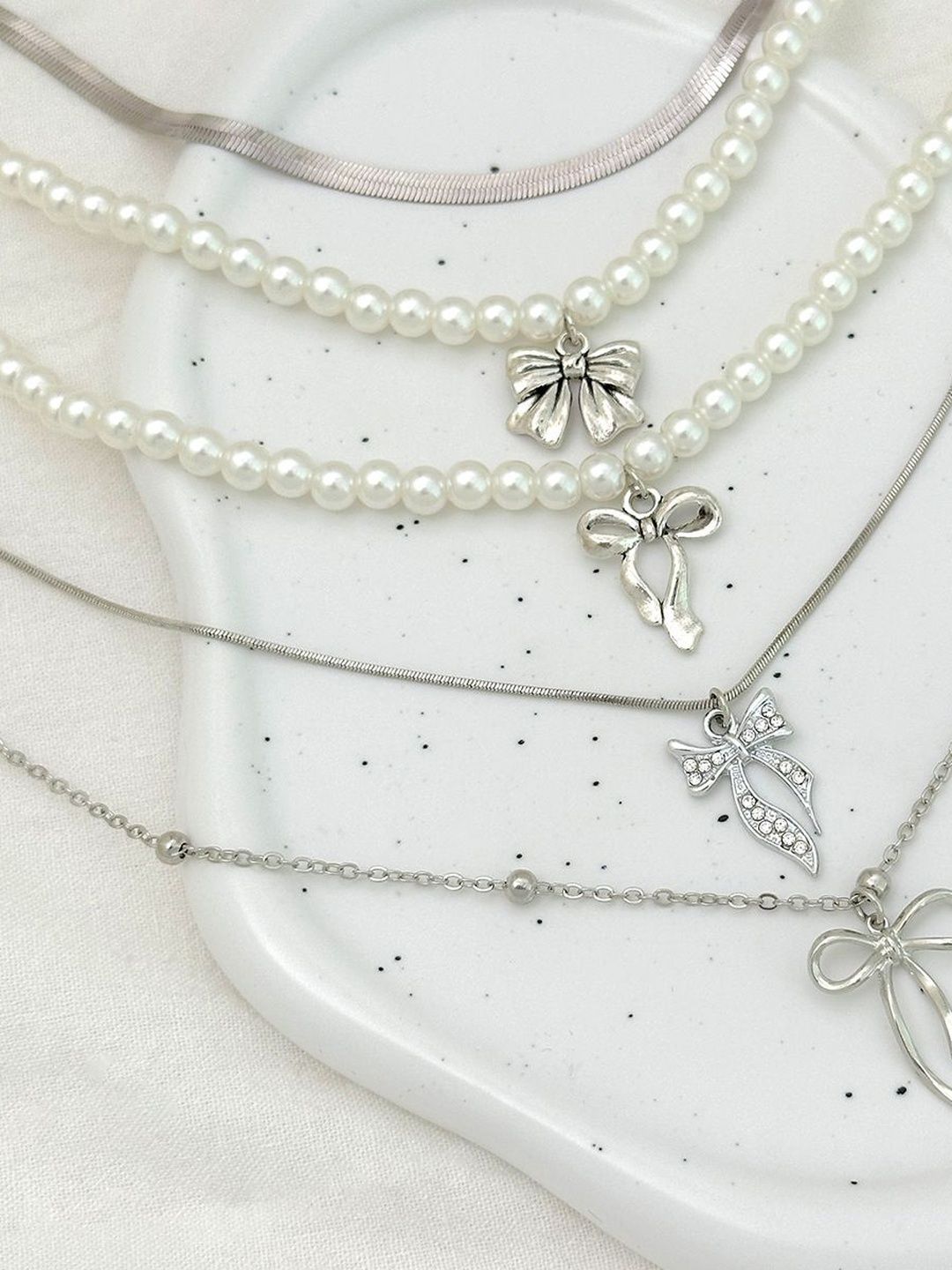 Silver-Plated Enamelled Necklace