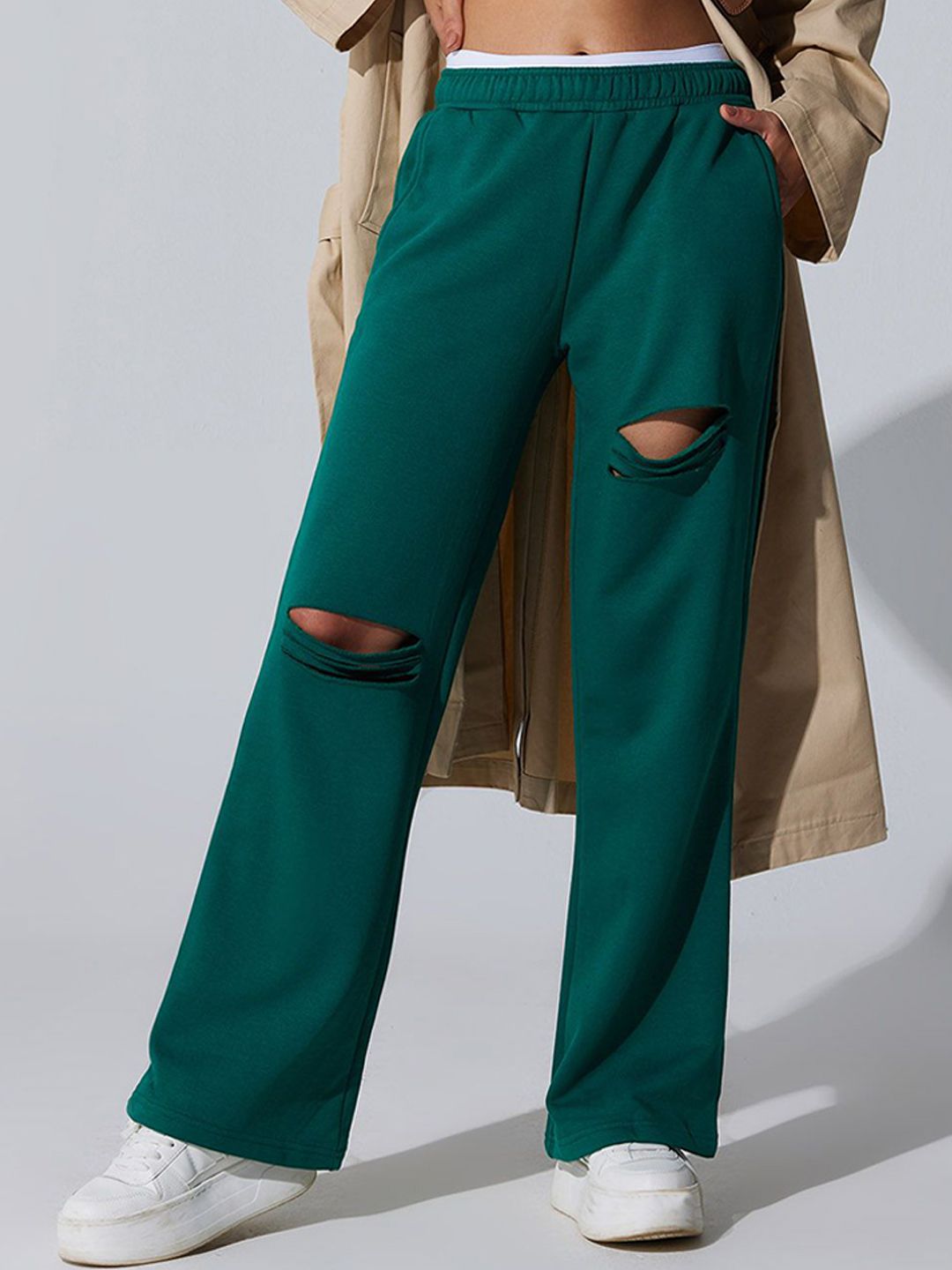 Green Dual Slit Adapt Joggers