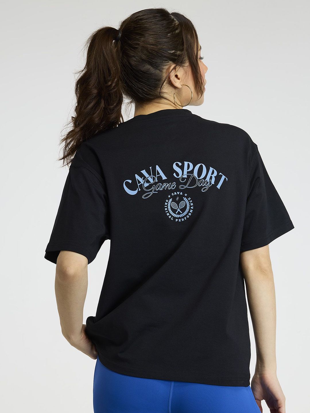 Black Cava Sport Oversized Tee