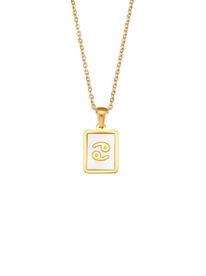 SALTY Pack of 2 Women Sign of the Stars Zodiac Necklace - Cancer