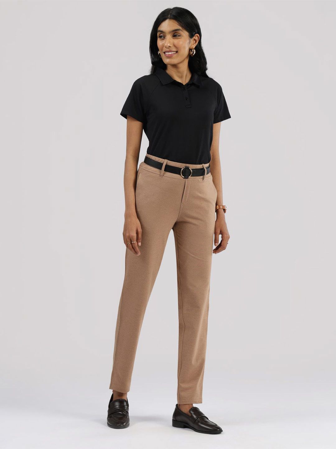 Women Work-To-Wine Twill Straight Pants