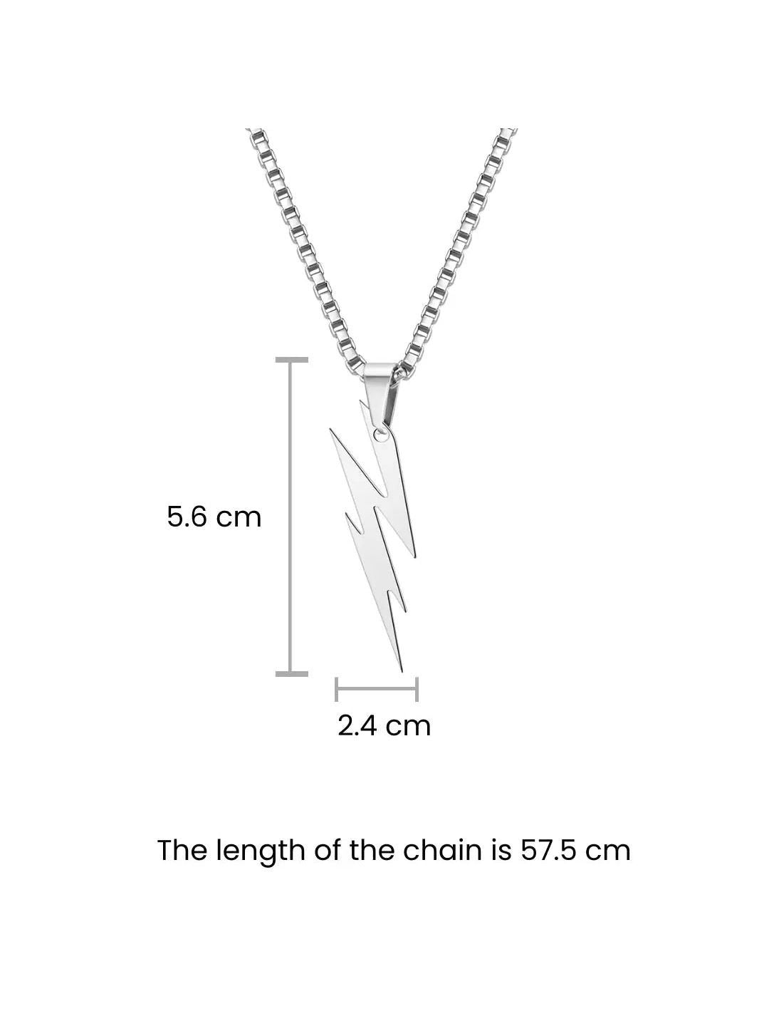SALTY Pack of 2 Men Silver Voltage Necklace