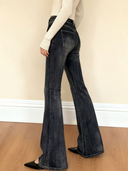 Women Bootcut Low-Rise Light Fade Jeans