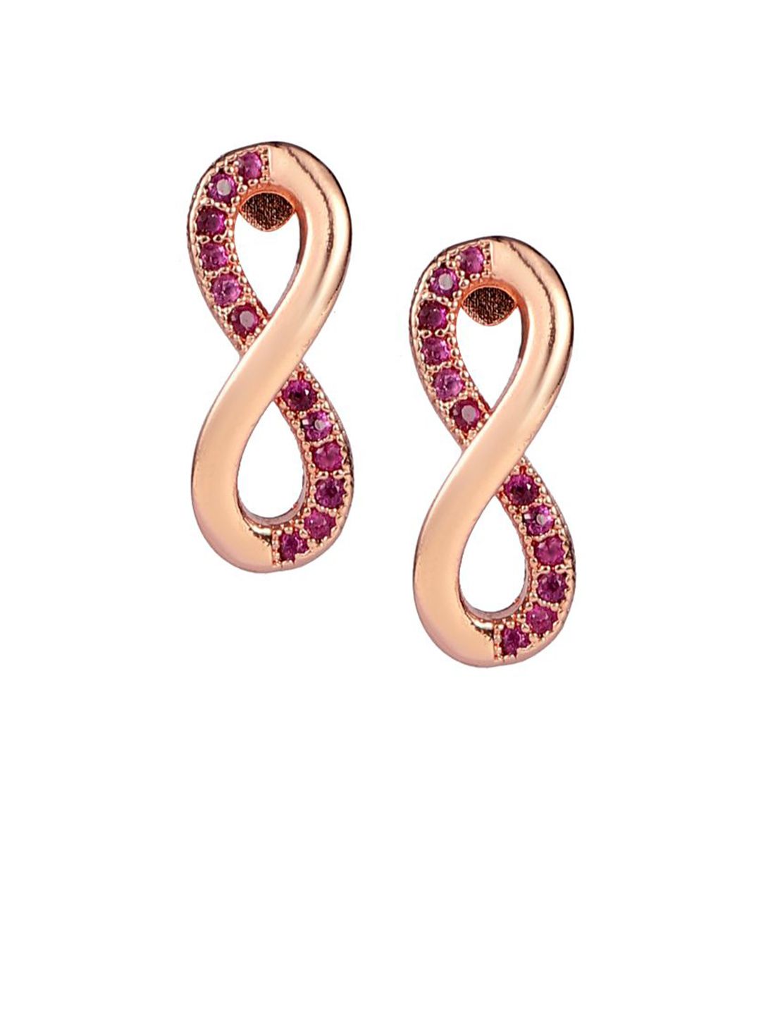 SALTY Pack of 2 Women Limitless Infinity Twist Red Earrings